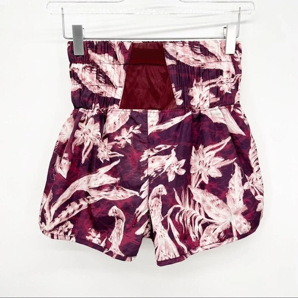 NEW Free People Movement The Way Home Tropical Print Running Shorts XS